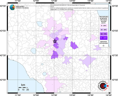 Mappa territorio comunale con almeno 3 questionari