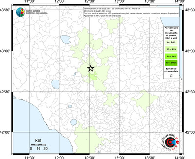 Mappa territorio comunale con almeno 3 questionari