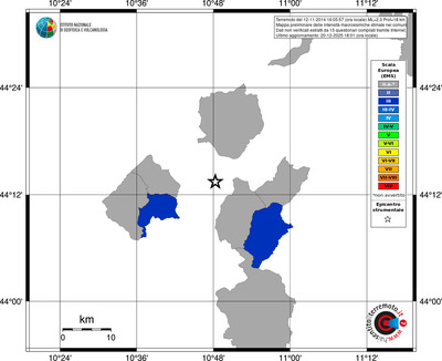 Mappa EMS - territori comuni
