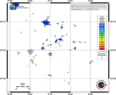 Mappa EMS - territori località