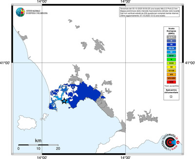 Mappa EMS - territori delle località