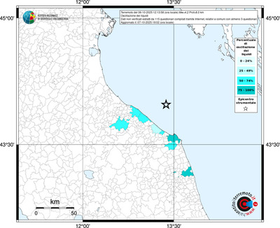 Mappa territorio comunale con almeno 3 questionari