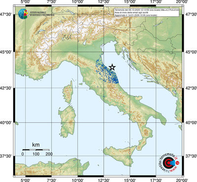 Area di invio delle email agli iscritti