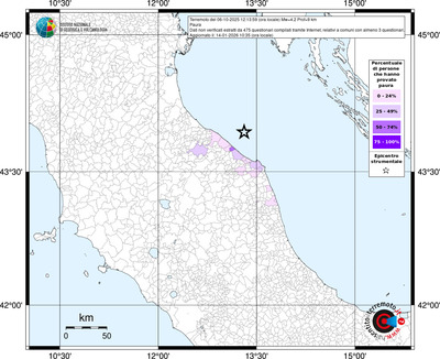 Mappa territorio comunale con almeno 3 questionari