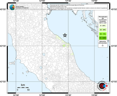Mappa territorio comunale con almeno 3 questionari