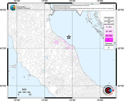 Mappa territorio comunale con almeno 3 questionari