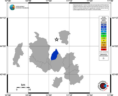 Mappa EMS - territori comuni