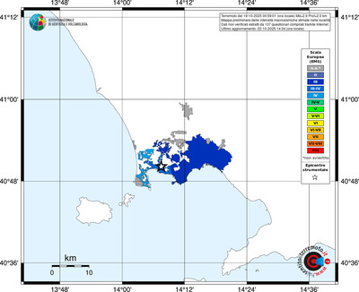 Mappa EMS - territori delle località