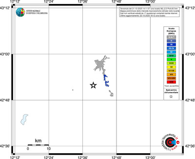 Mappa EMS - territori delle località