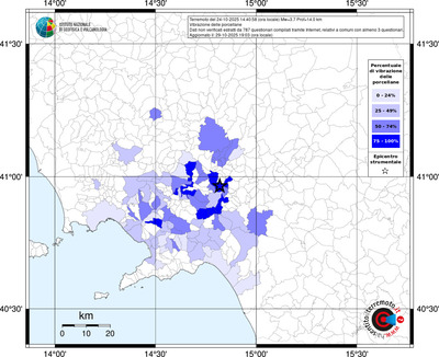 Mappa territorio comunale con almeno 3 questionari