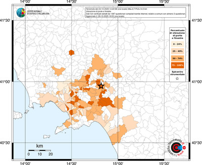 Mappa territorio comunale con almeno 3 questionari