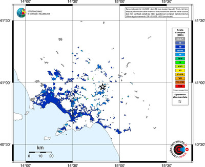 Mappa EMS - territori delle località