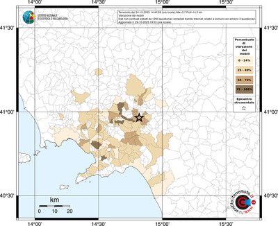 Mappa territorio comunale con almeno 3 questionari