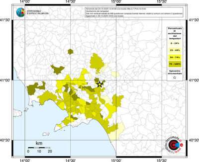Mappa territorio comunale con almeno 3 questionari