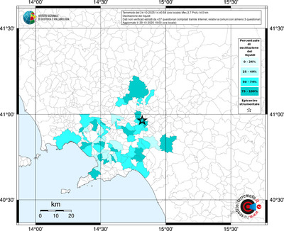 Mappa territorio comunale con almeno 3 questionari