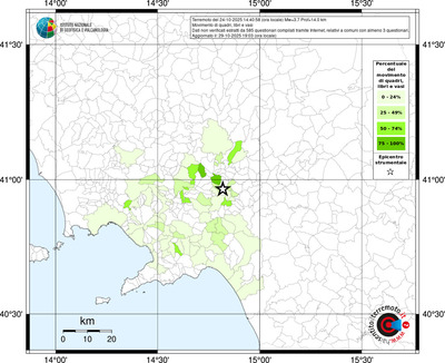 Mappa territorio comunale con almeno 3 questionari