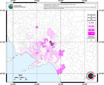 Mappa territorio comunale con almeno 3 questionari