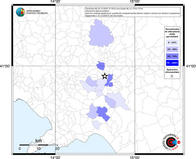 Mappa territorio comunale con almeno 3 questionari