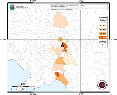 Mappa territorio comunale con almeno 3 questionari