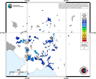 Mappa EMS - territori località