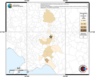 Mappa territorio comunale con almeno 3 questionari
