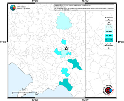 Mappa territorio comunale con almeno 3 questionari