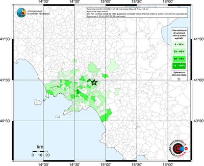 Mappa territorio comunale con almeno 3 questionari