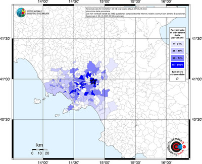 Mappa territorio comunale con almeno 3 questionari