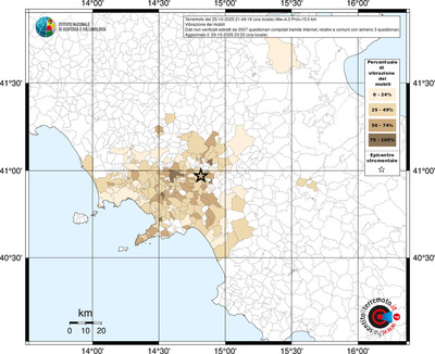 Mappa territorio comunale con almeno 3 questionari