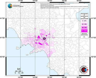 Mappa territorio comunale con almeno 3 questionari