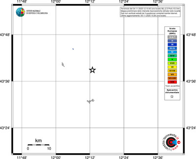 Mappa EMS - territori delle località