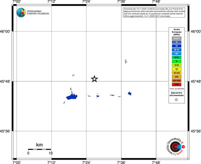 Mappa EMS - territori delle località