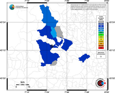 Mappa EMS - territori comunali