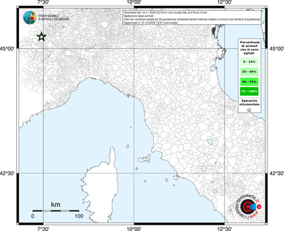 Mappa territorio comunale con almeno 3 questionari