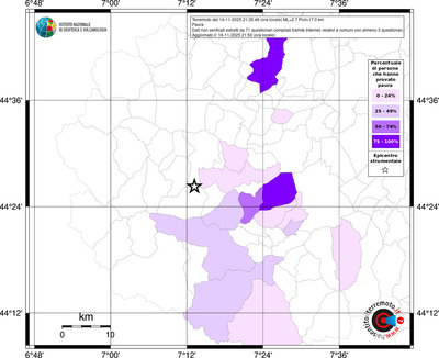 Mappa territorio comunale con almeno 3 questionari