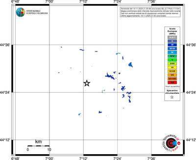 Mappa EMS - territori delle località