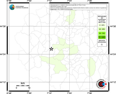 Mappa territorio comunale con almeno 3 questionari