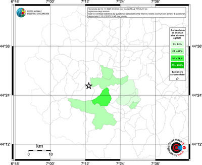Mappa territorio comunale con almeno 3 questionari