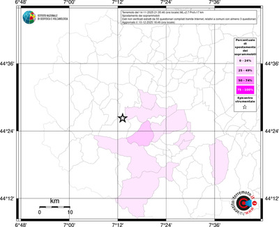 Mappa territorio comunale con almeno 3 questionari