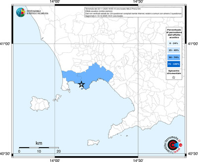 Mappa territorio comunale con almeno 3 questionari