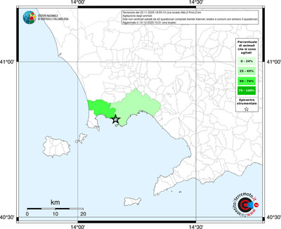 Mappa territorio comunale con almeno 3 questionari