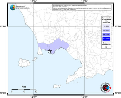 Mappa territorio comunale con almeno 3 questionari