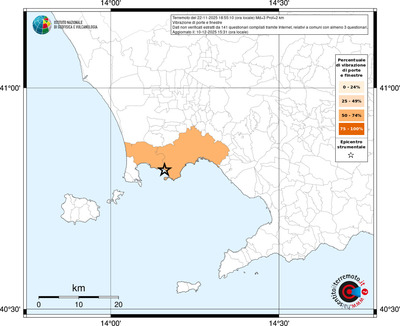 Mappa territorio comunale con almeno 3 questionari