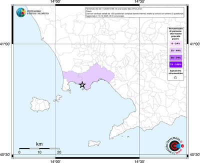 Mappa territorio comunale con almeno 3 questionari