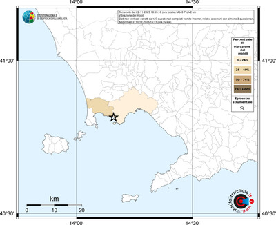 Mappa territorio comunale con almeno 3 questionari