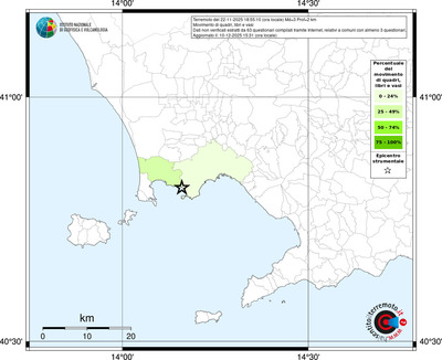 Mappa territorio comunale con almeno 3 questionari