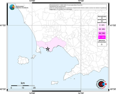Mappa territorio comunale con almeno 3 questionari