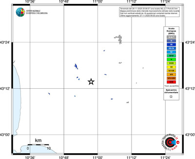 Mappa EMS - territori delle località