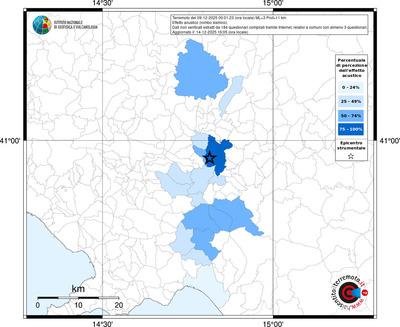 Mappa territorio comunale con almeno 3 questionari
