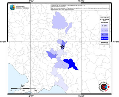 Mappa territorio comunale con almeno 3 questionari